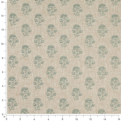 D4800 Floral,Small Scale Posy Breeze Aqua & Teal Charlotte Fabrics