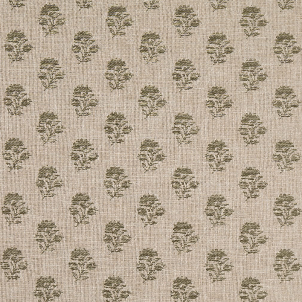 D4801 Floral,Small Scale Posy Fern Green Charlotte Fabrics