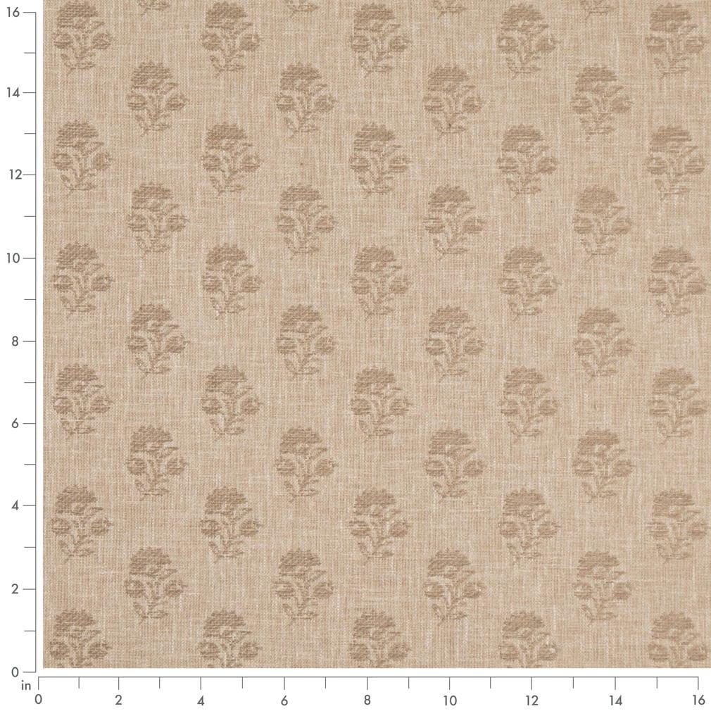 D4803 Floral,Small Scale Posy Fawn Beige & Taupe Charlotte Fabrics