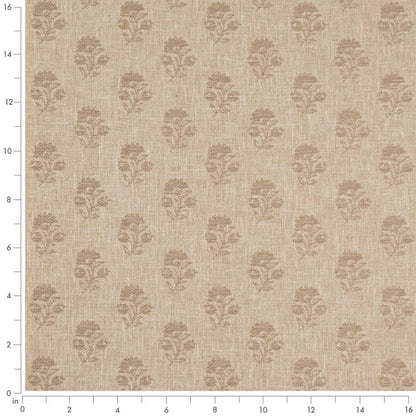 D4803 Floral,Small Scale Posy Fawn Beige & Taupe Charlotte Fabrics