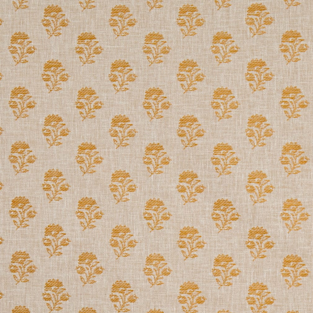 D4804 Floral,Small Scale Posy Amber Gold & Yellow Charlotte Fabrics