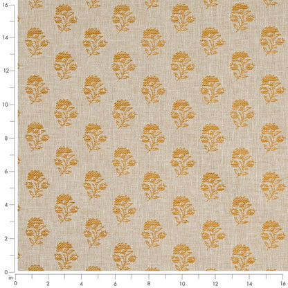 D4804 Floral,Small Scale Posy Amber Gold & Yellow Charlotte Fabrics