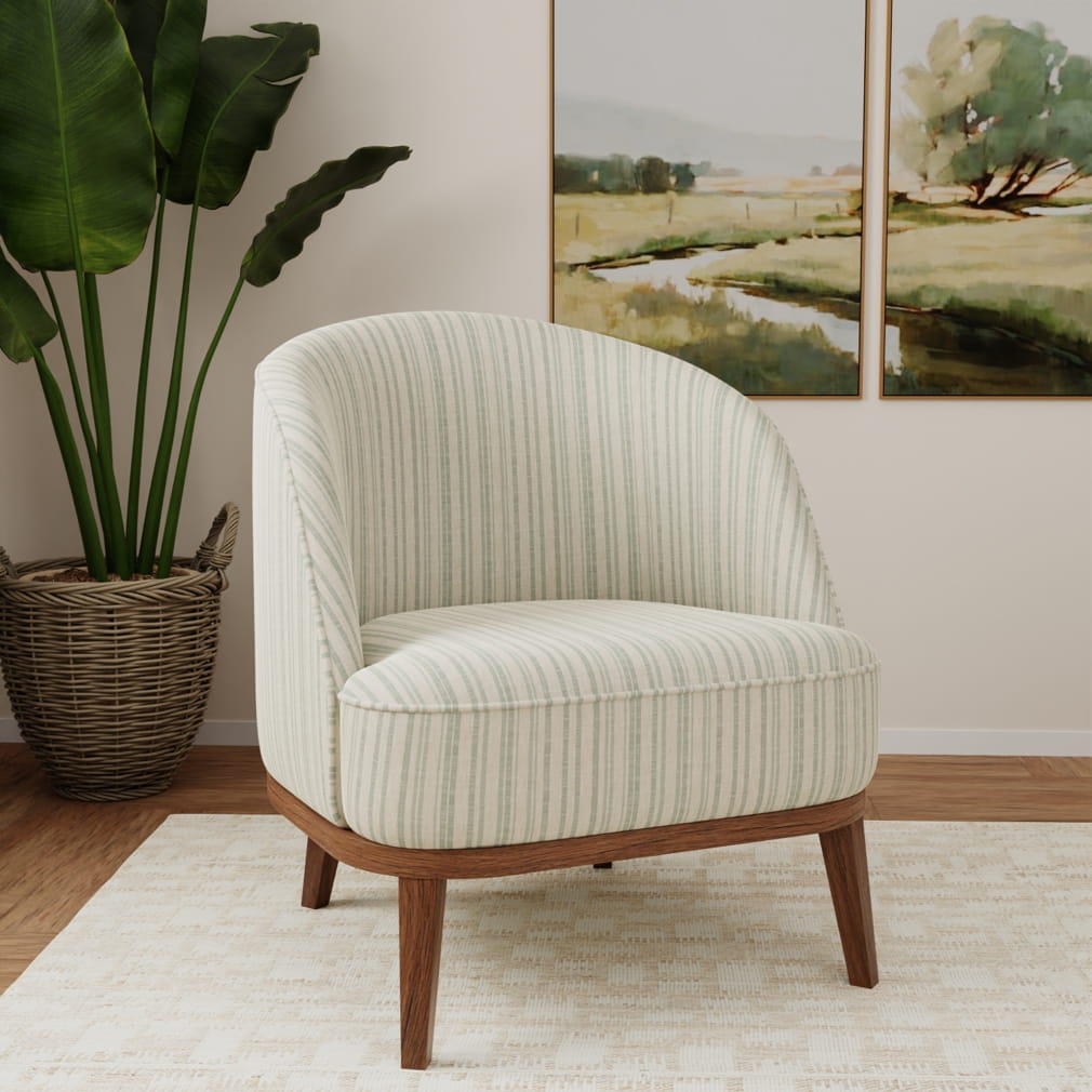 D4806 Stripe Hearth Breeze Aqua & Teal Charlotte Fabrics