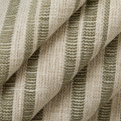 D4807 Stripe Hearth Fern Green Charlotte Fabrics