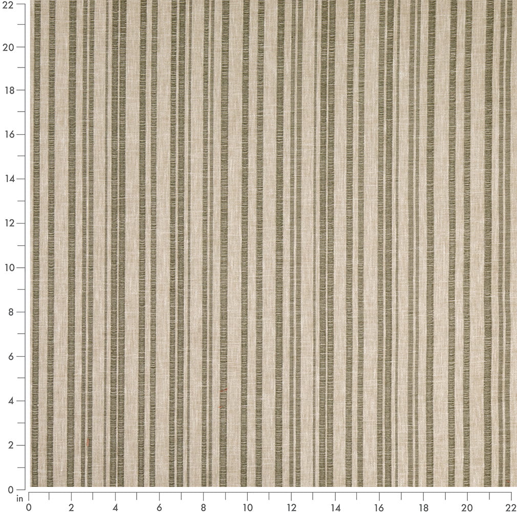 D4807 Stripe Hearth Fern Green Charlotte Fabrics