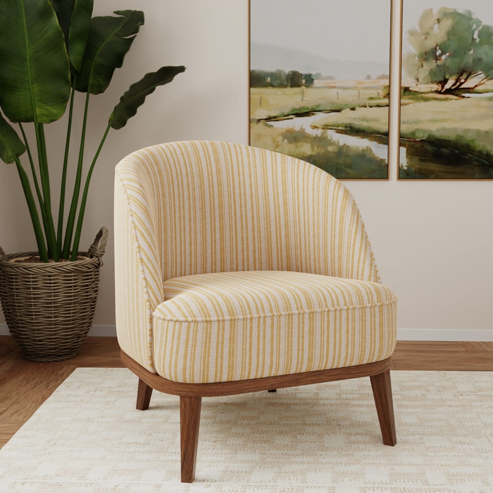 D4810 Stripe Hearth Amber Gold & Yellow Charlotte Fabrics