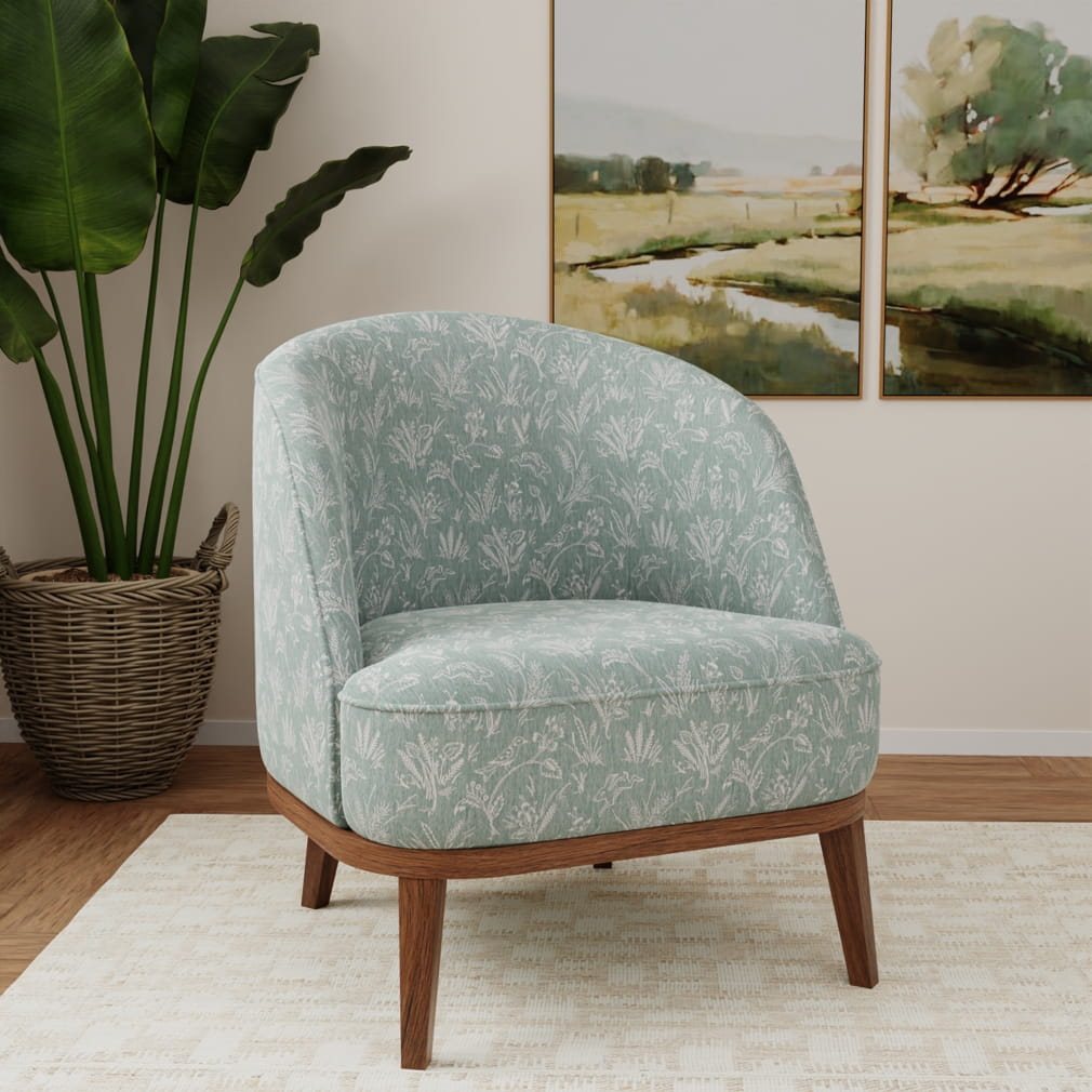 D4819 Floral,Novelty Briar Breeze Aqua & Teal Charlotte Fabrics