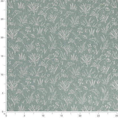 D4819 Floral,Novelty Briar Breeze Aqua & Teal Charlotte Fabrics