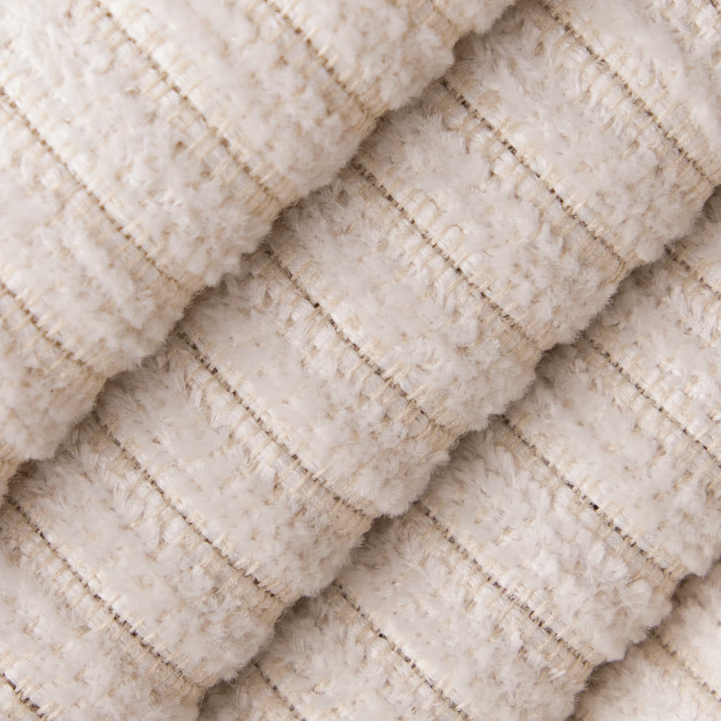 D4940 Corduroy,Small Scale,Stripe Champagne Beige & Taupe Charlotte Fabrics