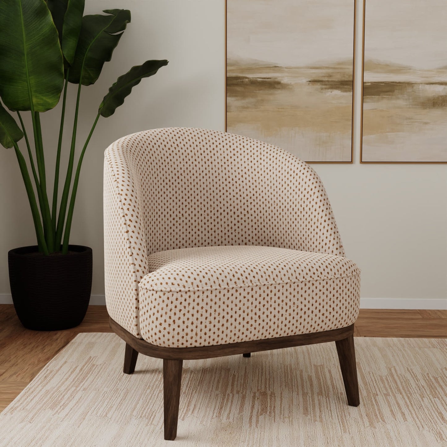 D4966 Abstract & Geometric,Small Scale Brass Brown,Gold & Yellow Charlotte Fabrics