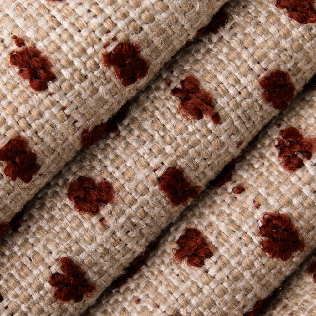 D4967 Abstract & Geometric,Small Scale Carmine Red & Burgundy Charlotte Fabrics