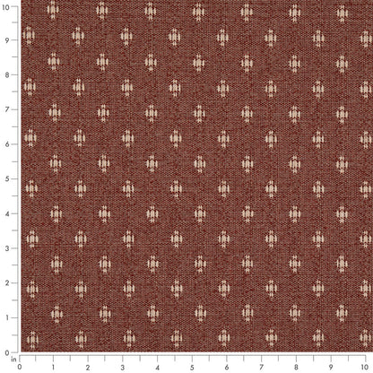 D4983 Abstract & Geometric,Small Scale Cherry Red & Burgundy Charlotte Fabrics