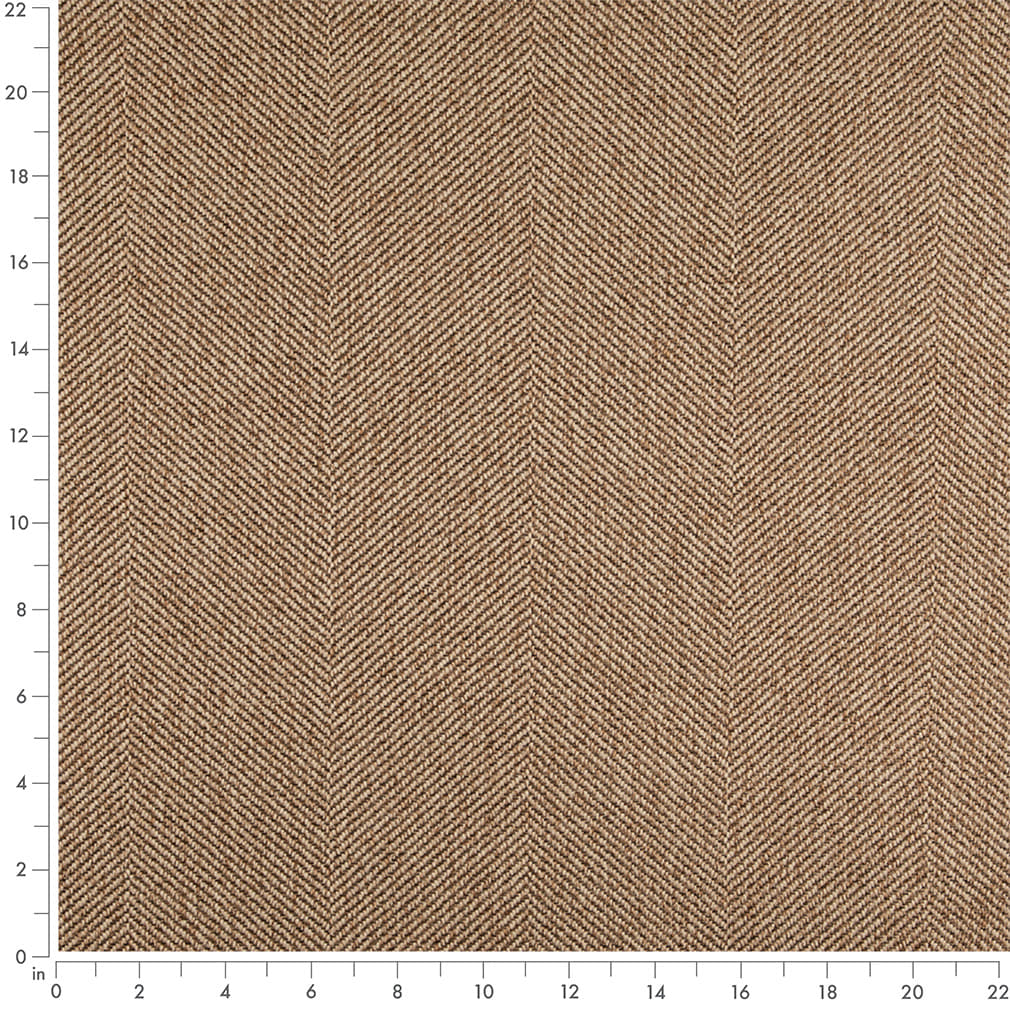D5012 Herringbone & Chevron Pecan Brown Charlotte Fabrics