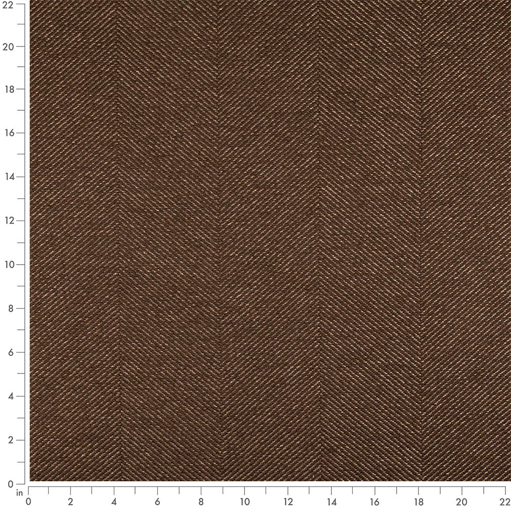 D5013 Herringbone & Chevron Mahogany Brown Charlotte Fabrics