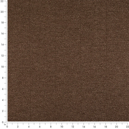 D5013 Herringbone & Chevron Mahogany Brown Charlotte Fabrics