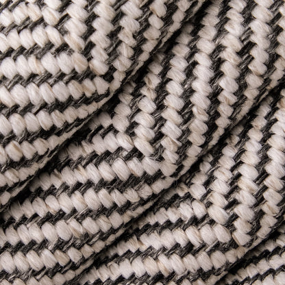 D5018 Herringbone & Chevron Smoke Grey & Silver Charlotte Fabrics