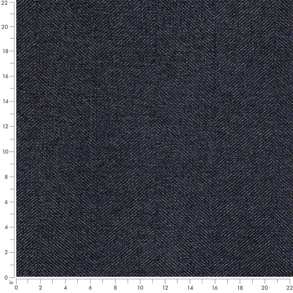 D5021 Herringbone & Chevron Ink Blue Charlotte Fabrics