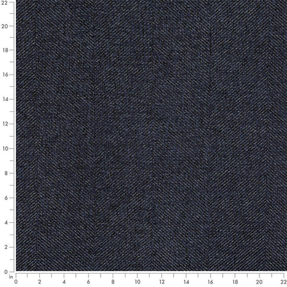 D5021 Herringbone & Chevron Ink Blue Charlotte Fabrics