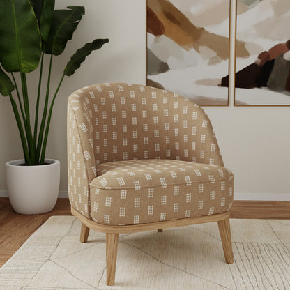 D5028 Abstract & Geometric Linen Beige & Taupe Charlotte Fabrics