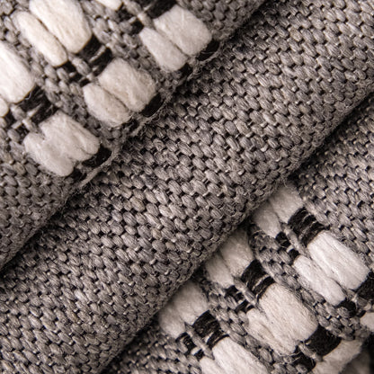 D5031 Abstract & Geometric Fog Grey & Silver Charlotte Fabrics