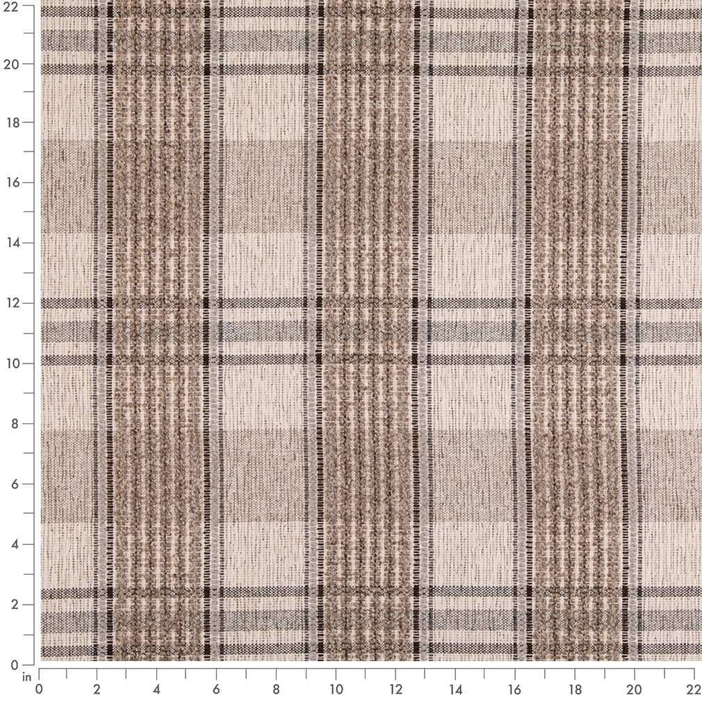 D5054 Plaid Shitake Beige & Taupe,Grey & Silver Charlotte Fabrics
