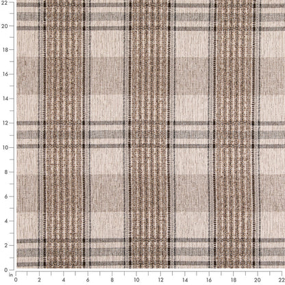 D5054 Plaid Shitake Beige & Taupe,Grey & Silver Charlotte Fabrics