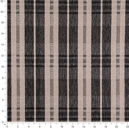 D5056 Plaid Shadow Black Charlotte Fabrics