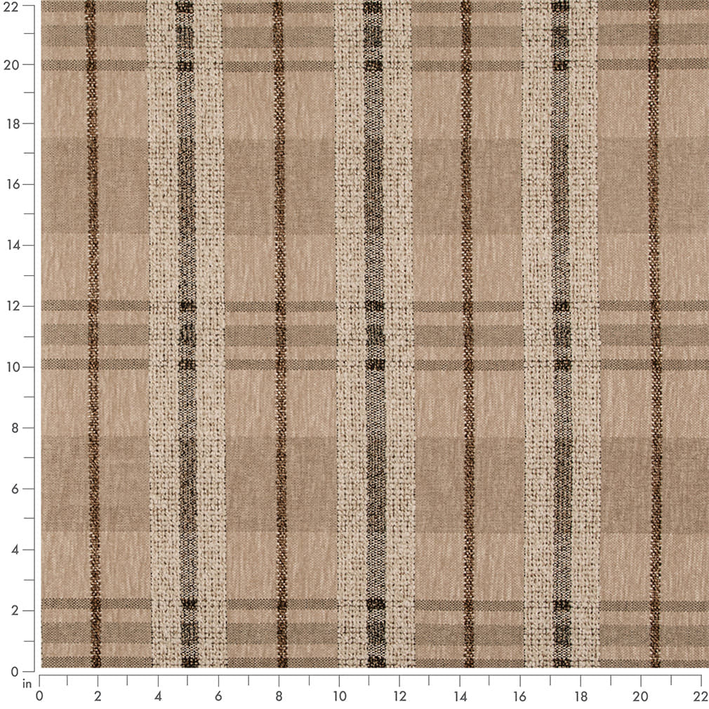 D5059 Plaid Latte Beige & Taupe Charlotte Fabrics