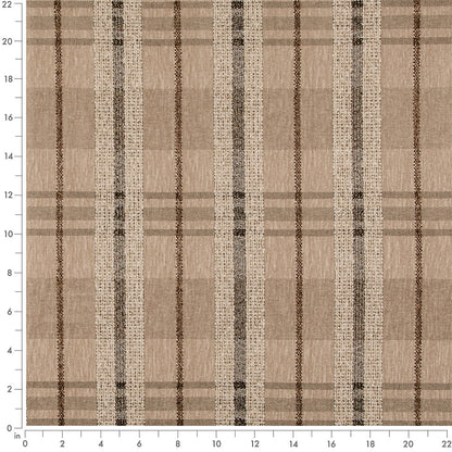 D5059 Plaid Latte Beige & Taupe Charlotte Fabrics
