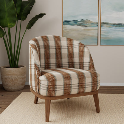 D5065 Plaid Mineral Aqua & Teal,Brown Charlotte Fabrics