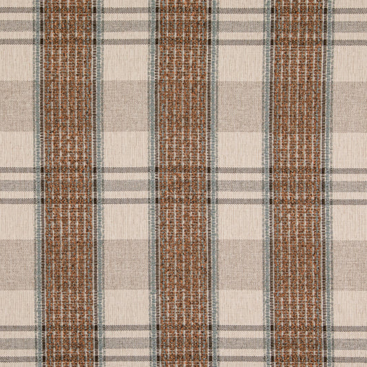 D5065 Plaid Mineral Aqua & Teal,Brown Charlotte Fabrics