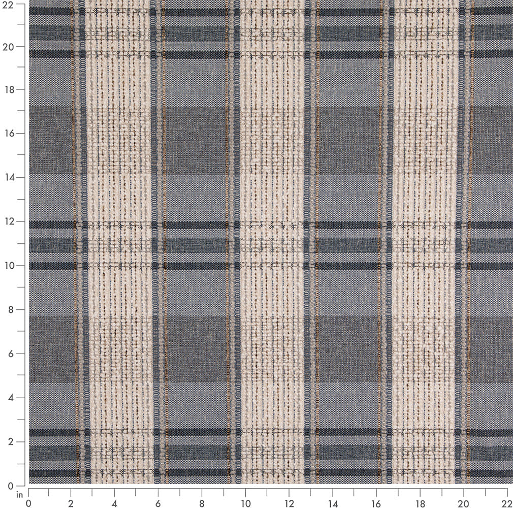 D5067 Plaid Horizon Blue Charlotte Fabrics