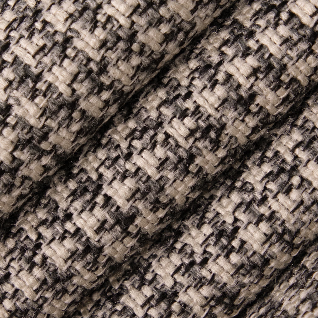 D5073 Check & Houndstooth Onyx Black Charlotte Fabrics