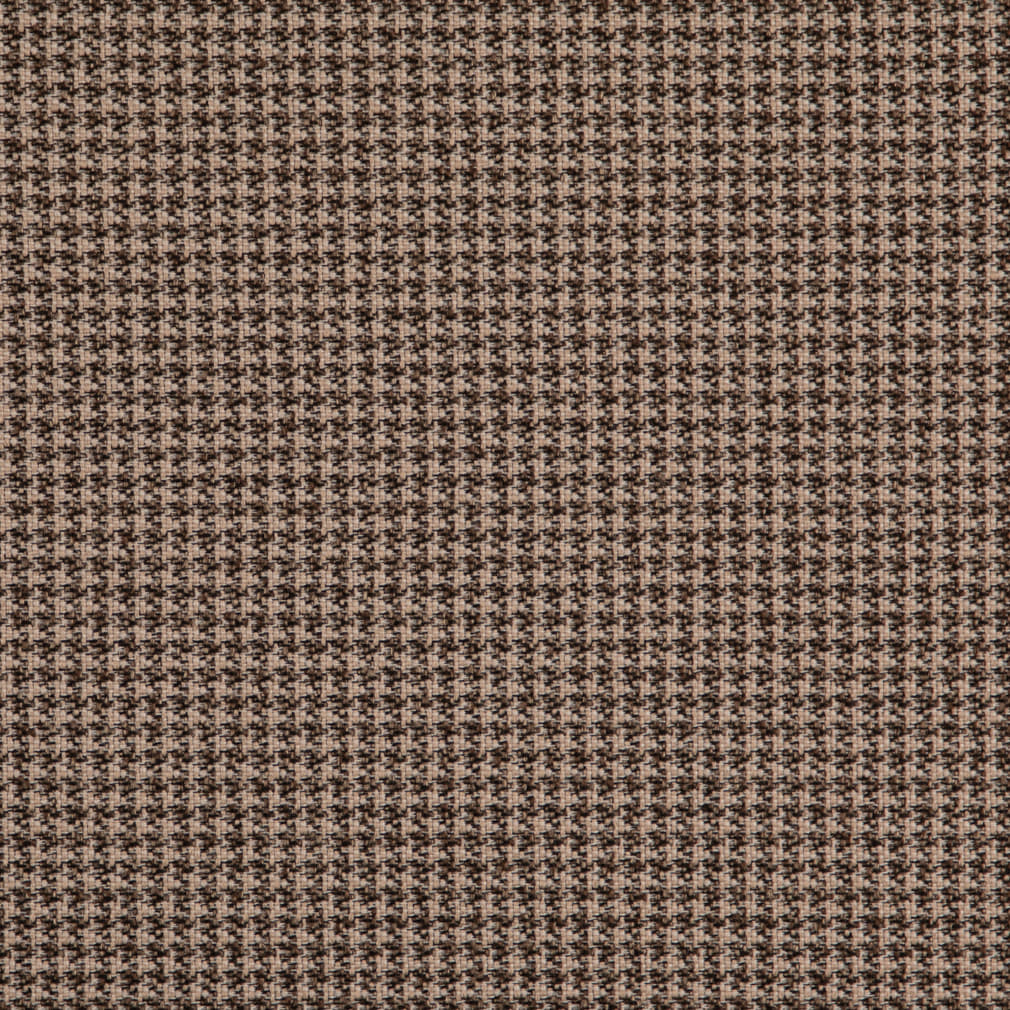 D5074 Check & Houndstooth Coffee Brown Charlotte Fabrics