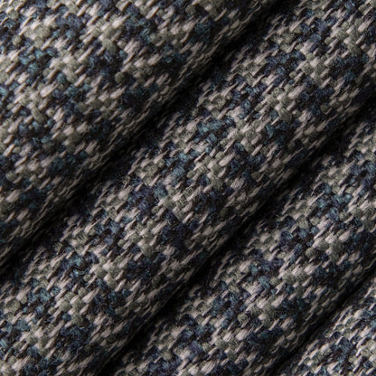 D5077 Check & Houndstooth Baltic Blue Charlotte Fabrics