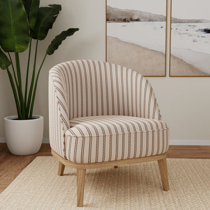 D5085 Stripe Umber Brown Charlotte Fabrics