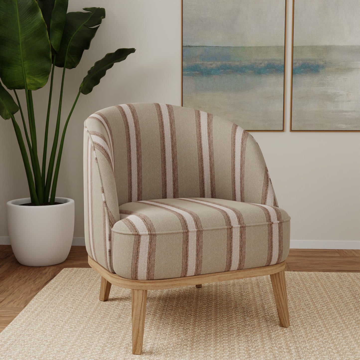 D5089 Stripe Sage Green Charlotte Fabrics