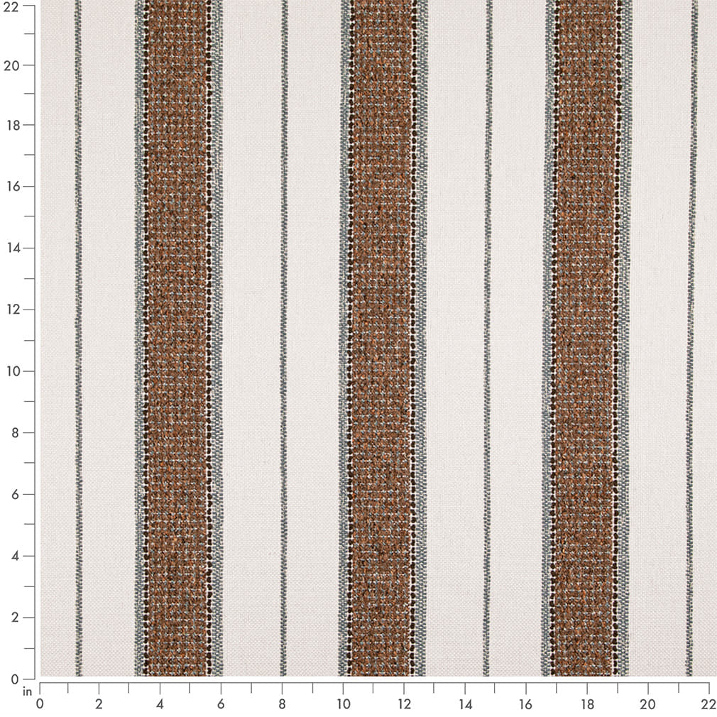 D5091 Stripe Hazelnut Blue,Brown Charlotte Fabrics