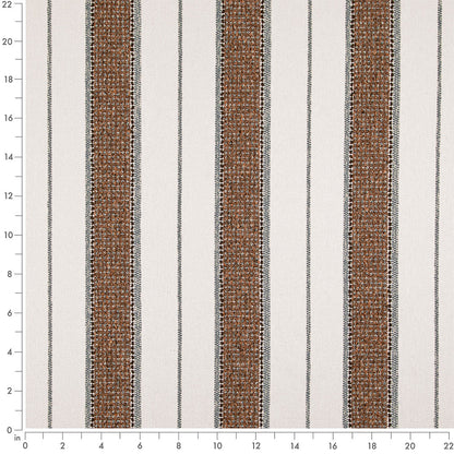 D5091 Stripe Hazelnut Blue,Brown Charlotte Fabrics