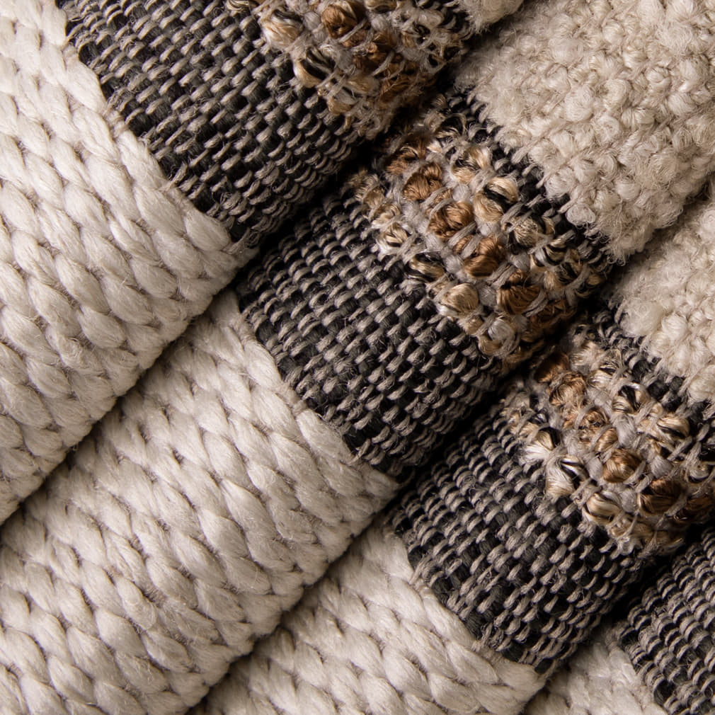 D5092 Stripe Putty Beige & Taupe Charlotte Fabrics