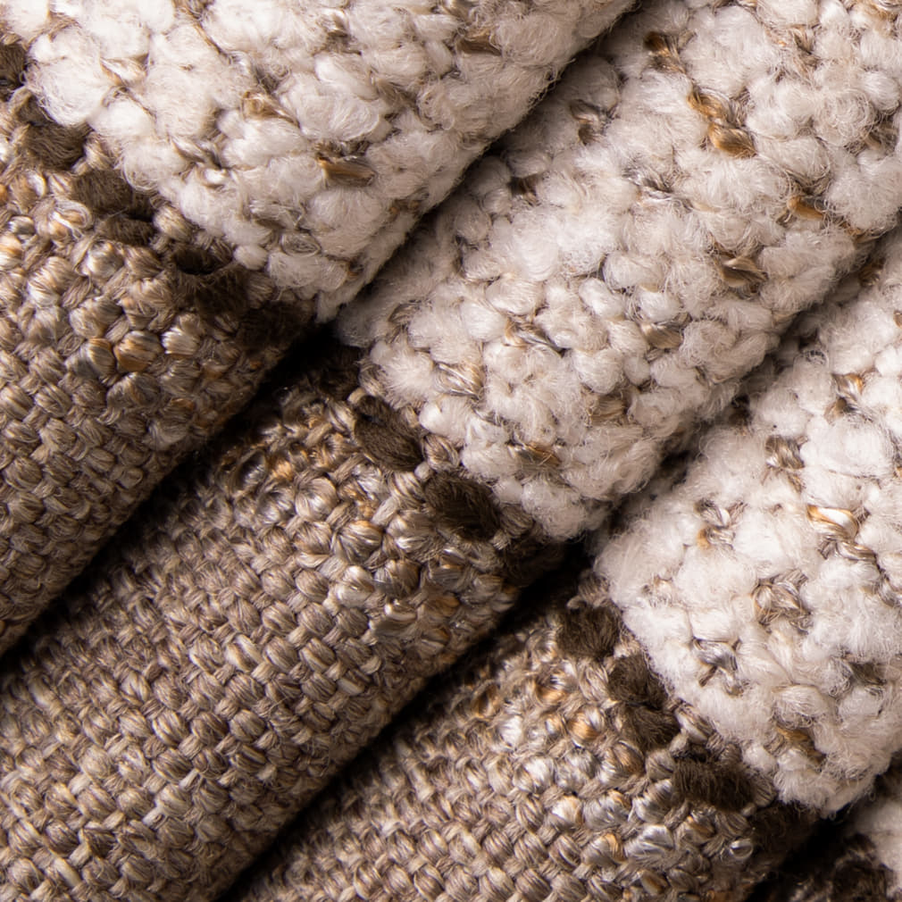 D5093 Stripe Flax Brown Charlotte Fabrics