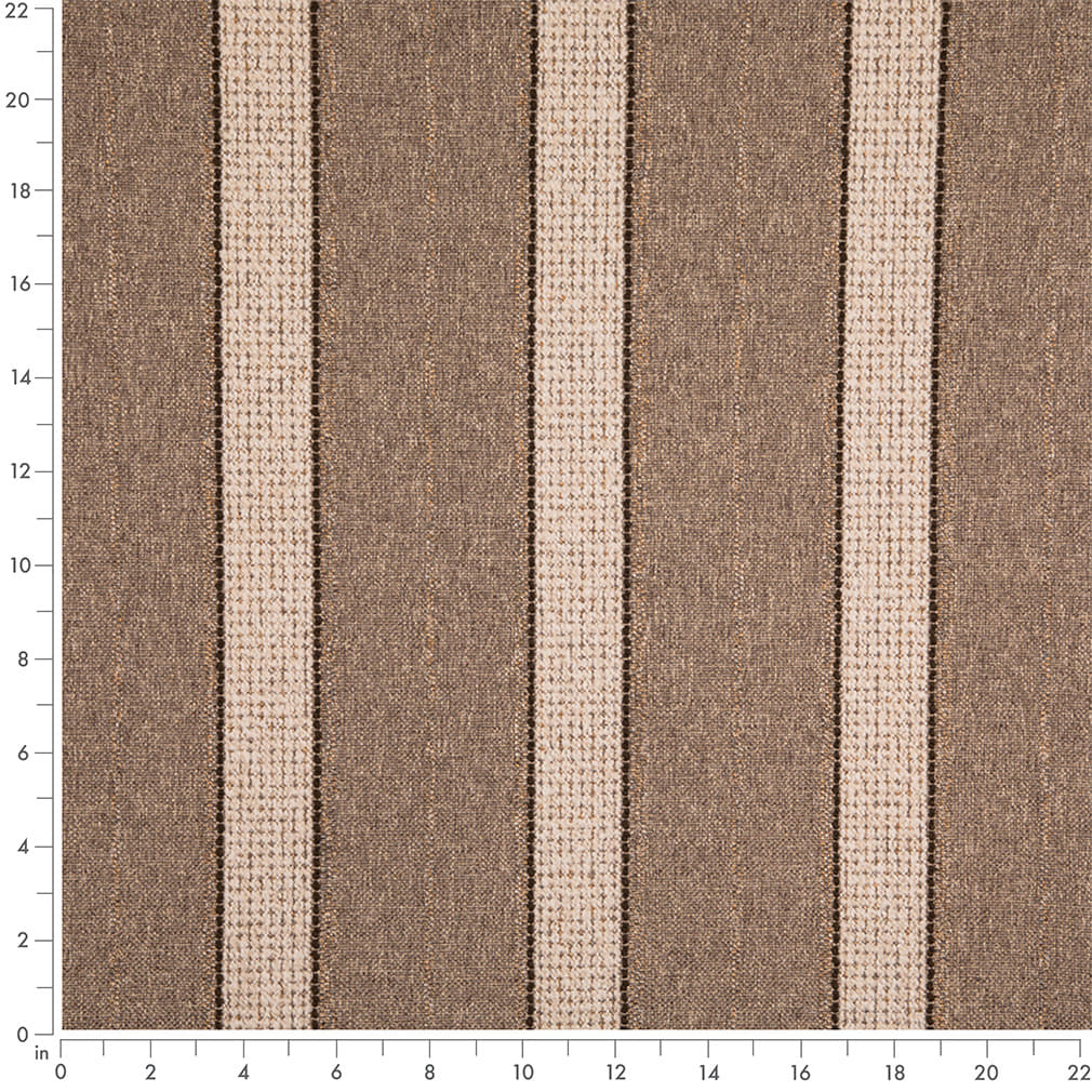 D5093 Stripe Flax Brown Charlotte Fabrics