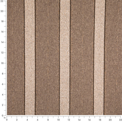 D5093 Stripe Flax Brown Charlotte Fabrics