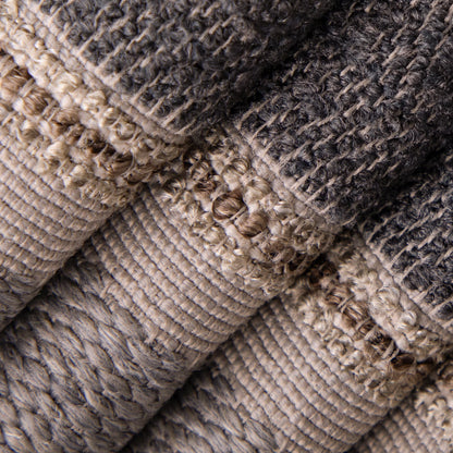 D5096 Stripe Grey Grey & Silver Charlotte Fabrics
