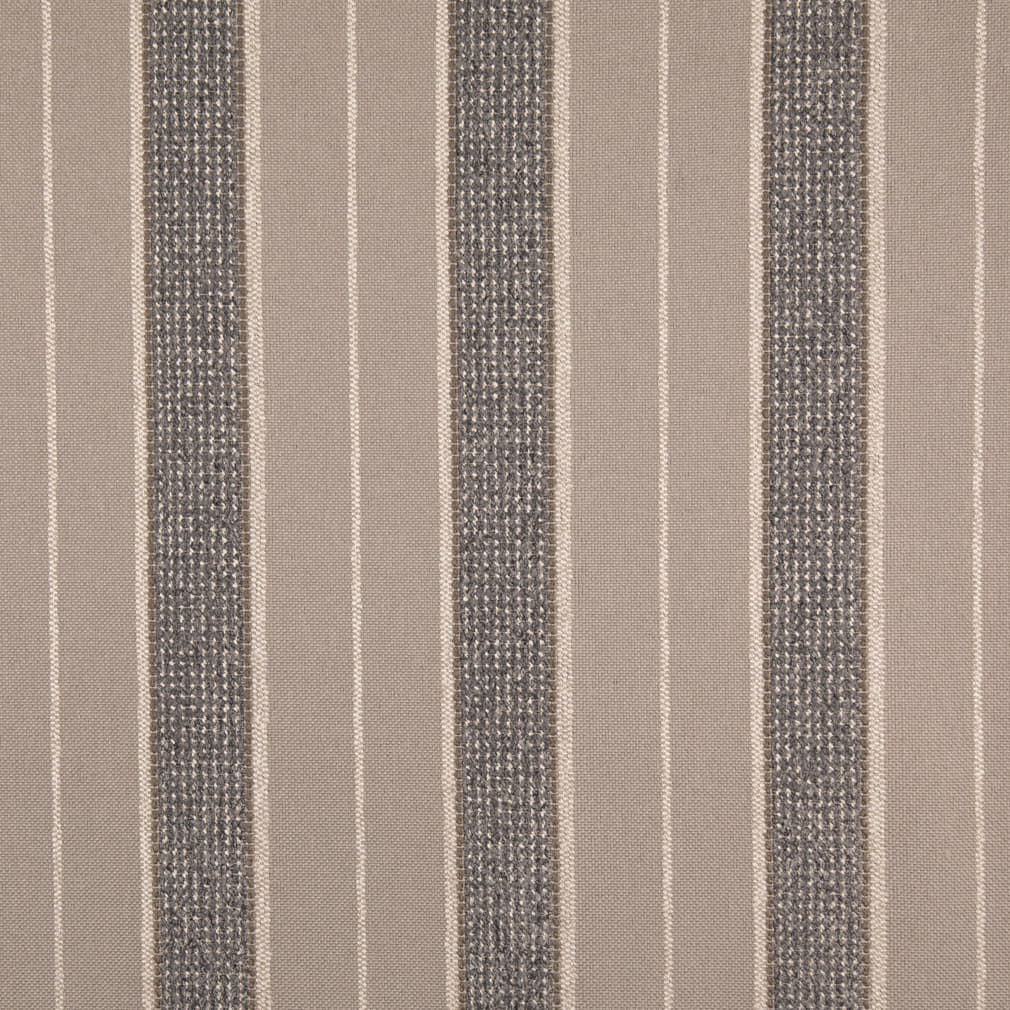 D5097 Stripe Pumice Grey & Silver Charlotte Fabrics