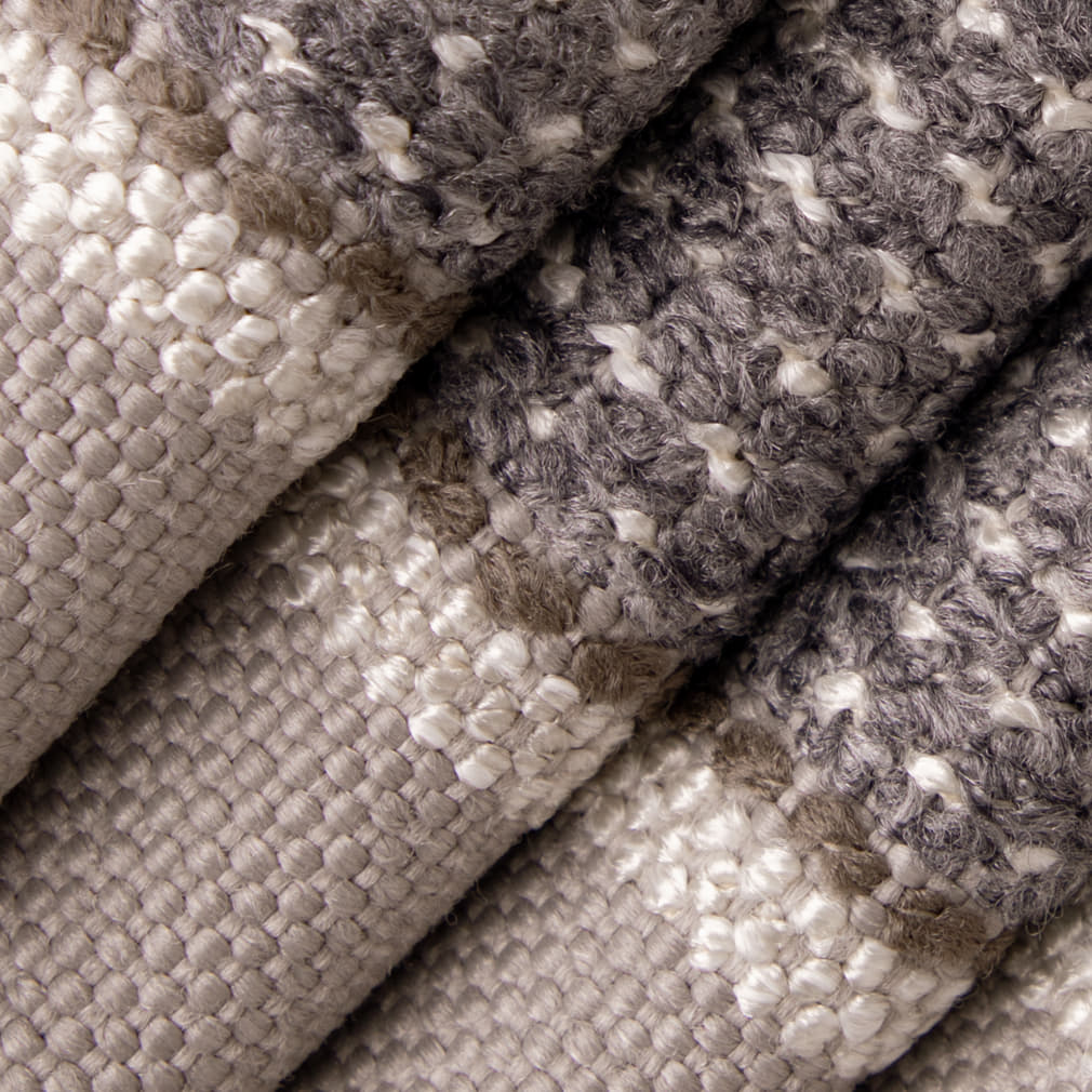 D5097 Stripe Pumice Grey & Silver Charlotte Fabrics