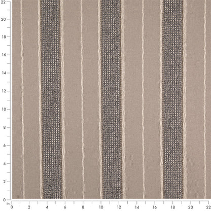 D5097 Stripe Pumice Grey & Silver Charlotte Fabrics