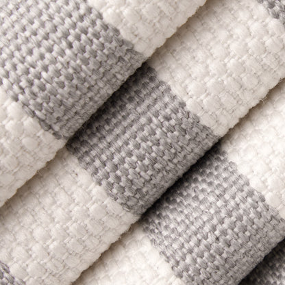 D5098 Stripe Fog Grey & Silver Charlotte Fabrics