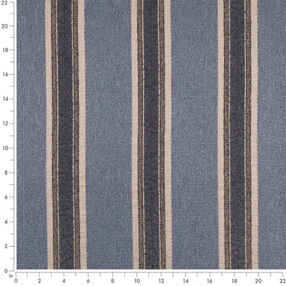 D5099 Stripe Atlantic Blue Charlotte Fabrics
