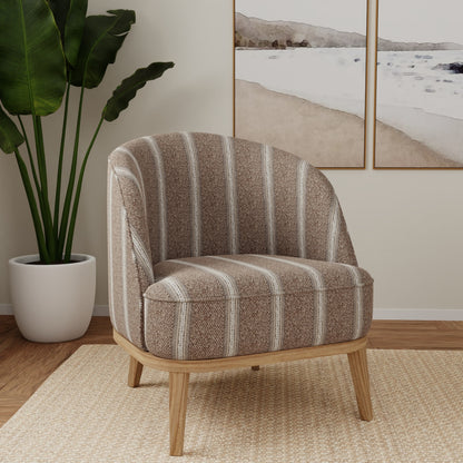 D5105 Stripe Jute Brown Charlotte Fabrics